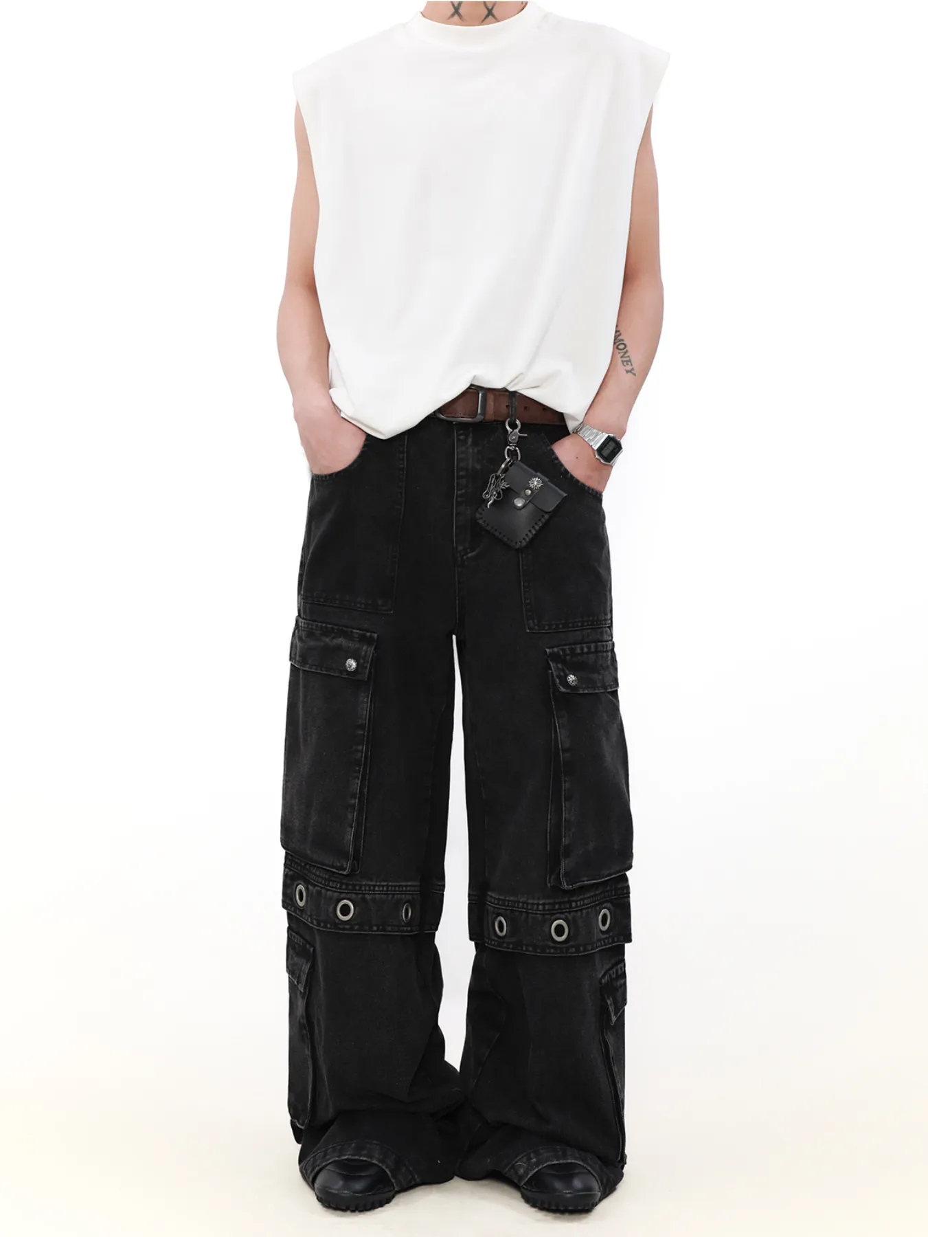 QS845A multi pocket pants