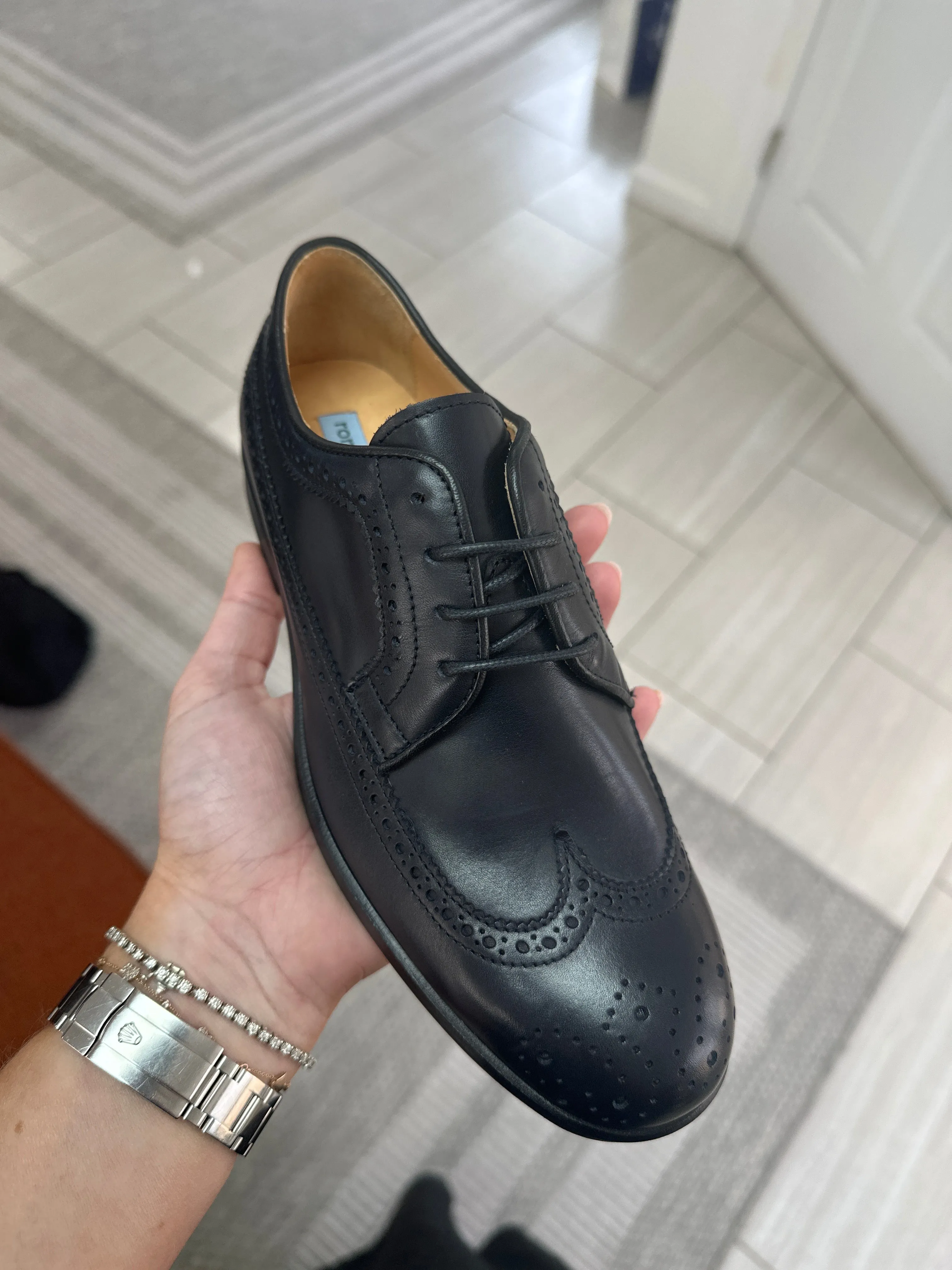 Rondinella Navy Wingtip Dress Shoe