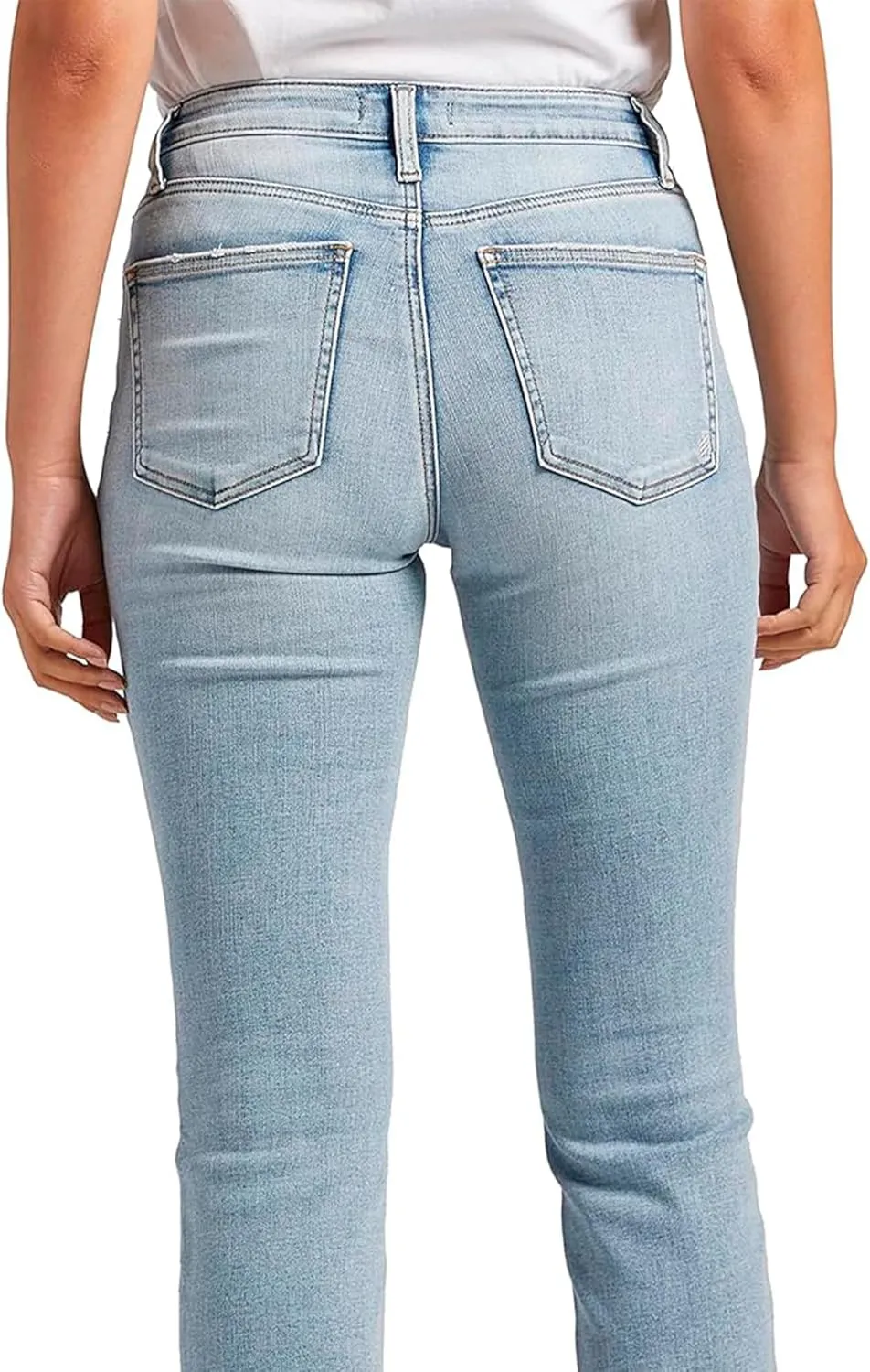 Silver Jeans Co. Women's Most Wanted Mid Rise Straight Leg Crop Jeans