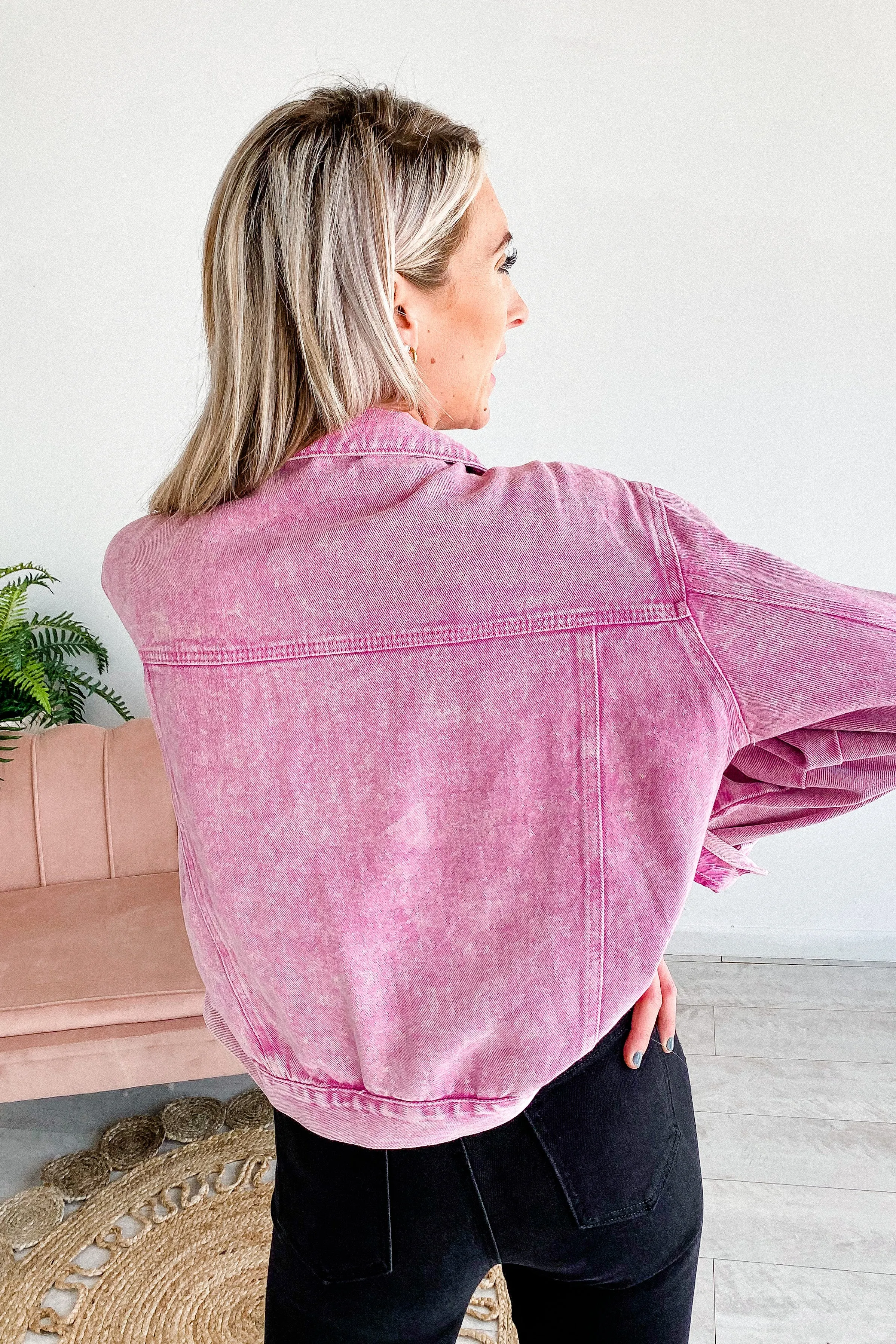 So Haute Pink Denim Jacket