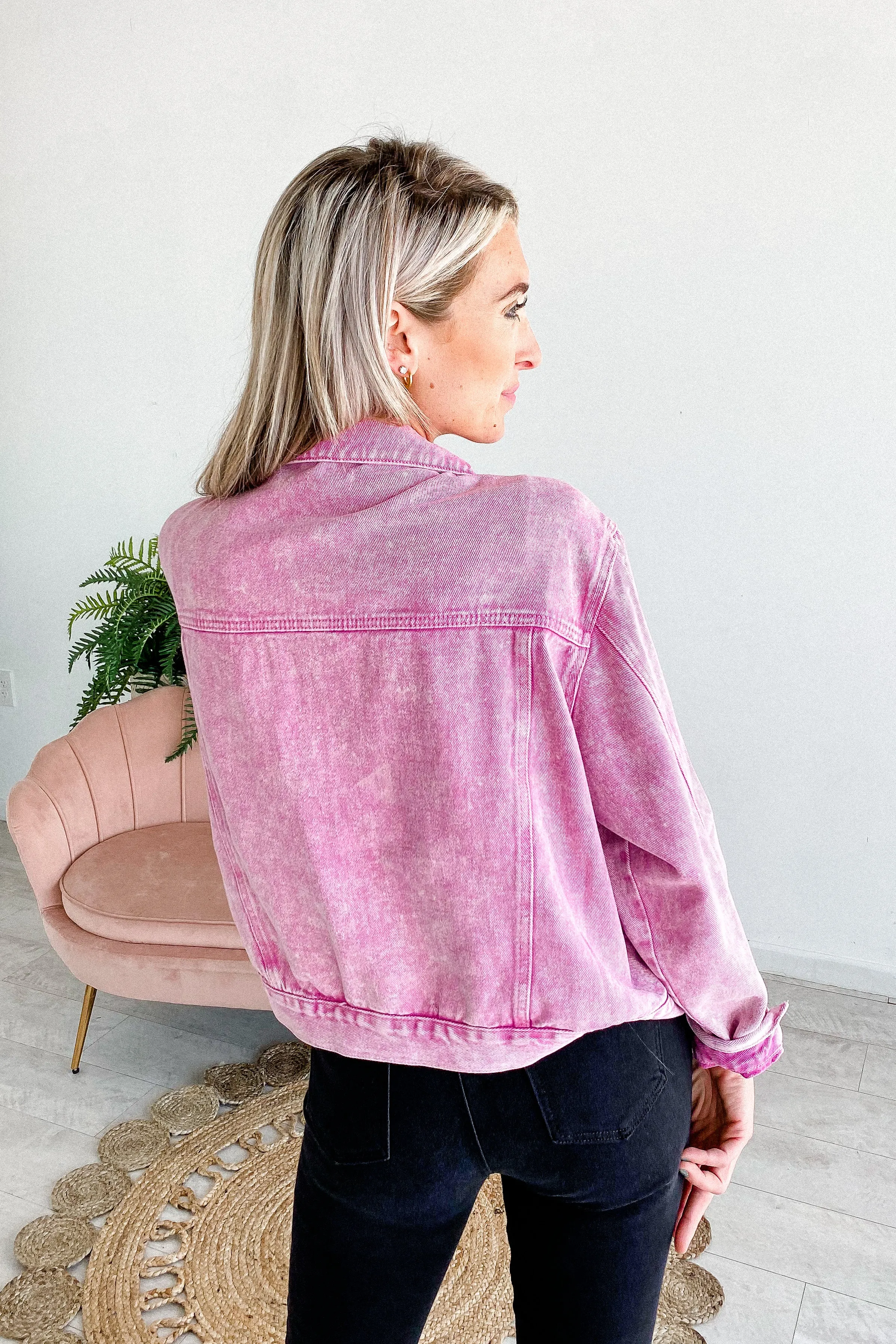So Haute Pink Denim Jacket