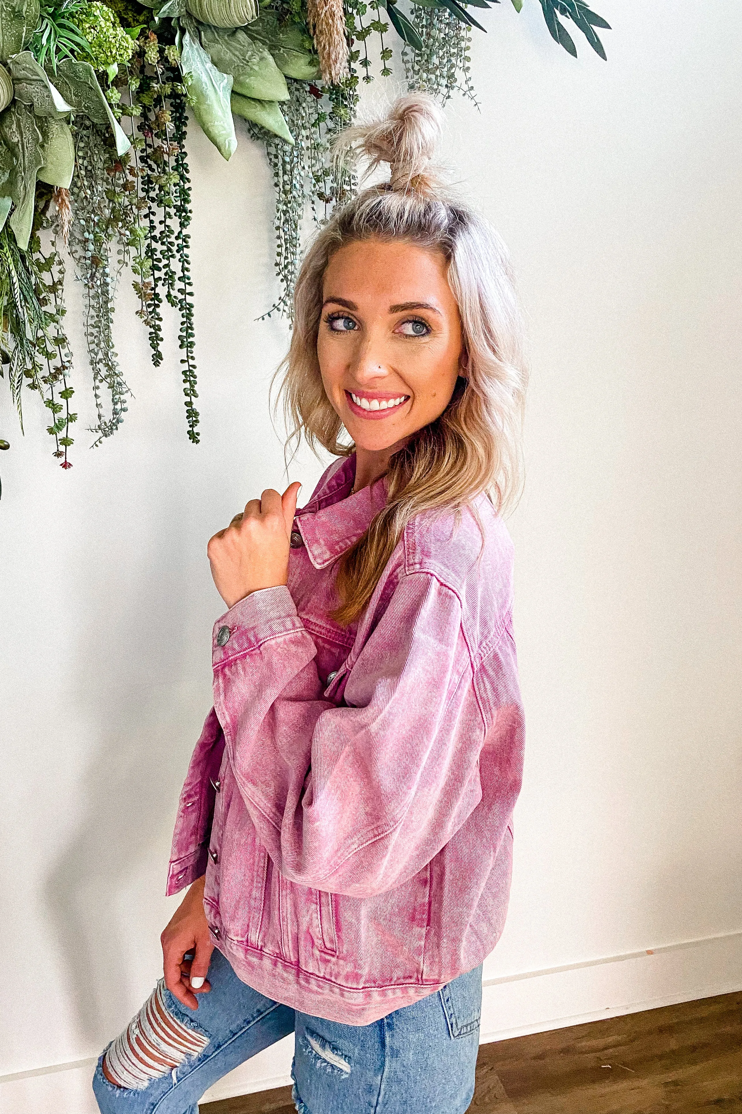 So Haute Pink Denim Jacket