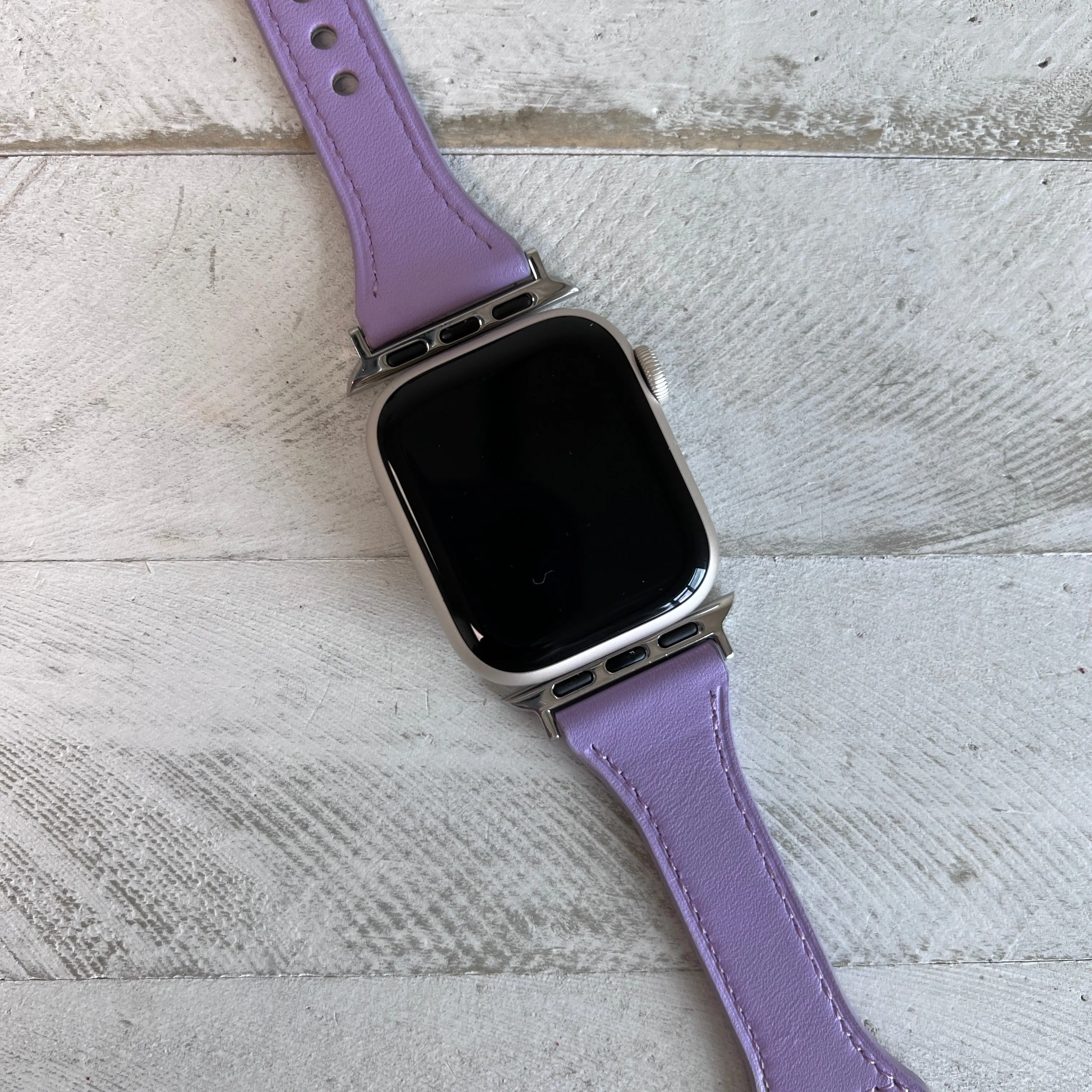 Solid Color Slim Leather Band For Apple Watch Multiple Colors Available