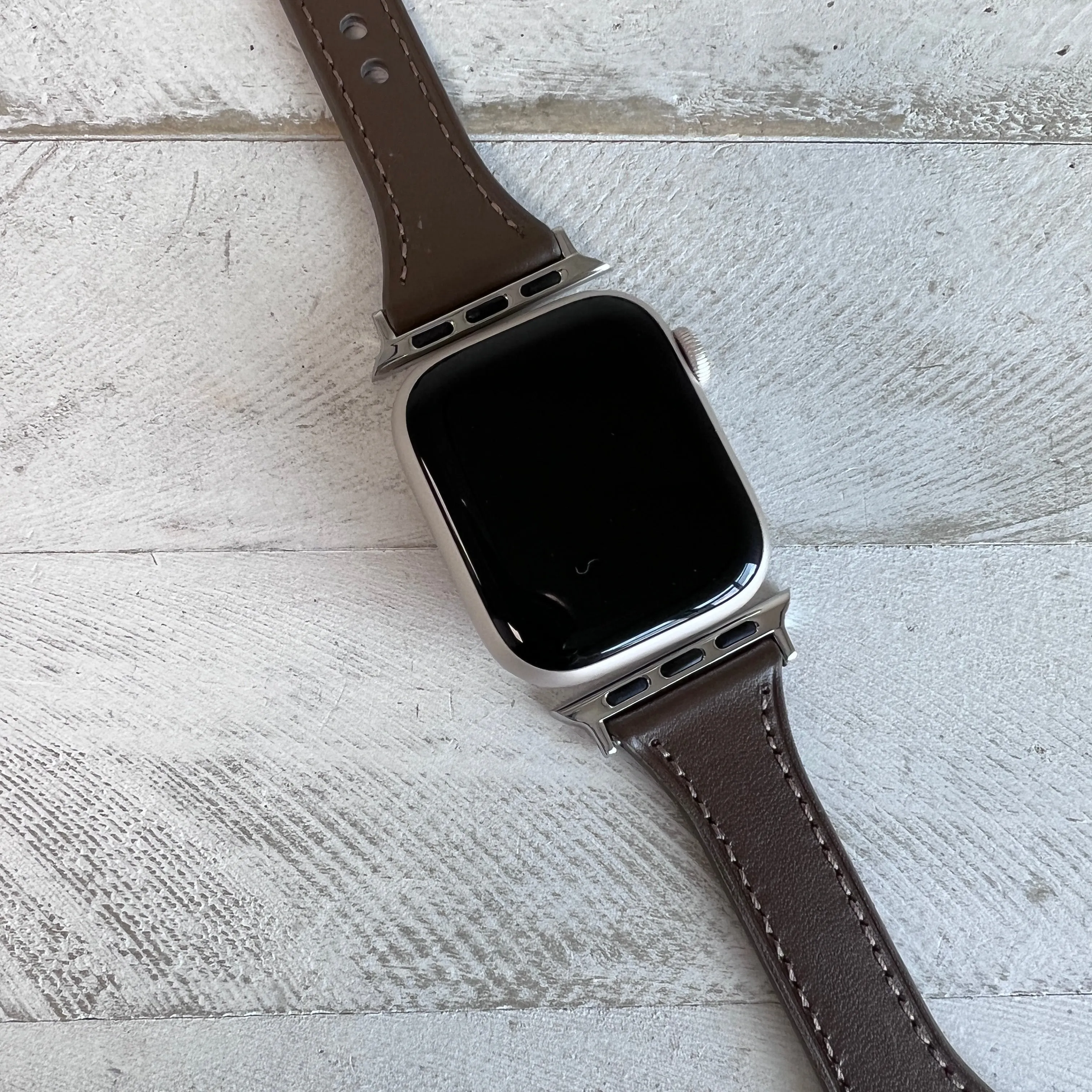Solid Color Slim Leather Band For Apple Watch Multiple Colors Available