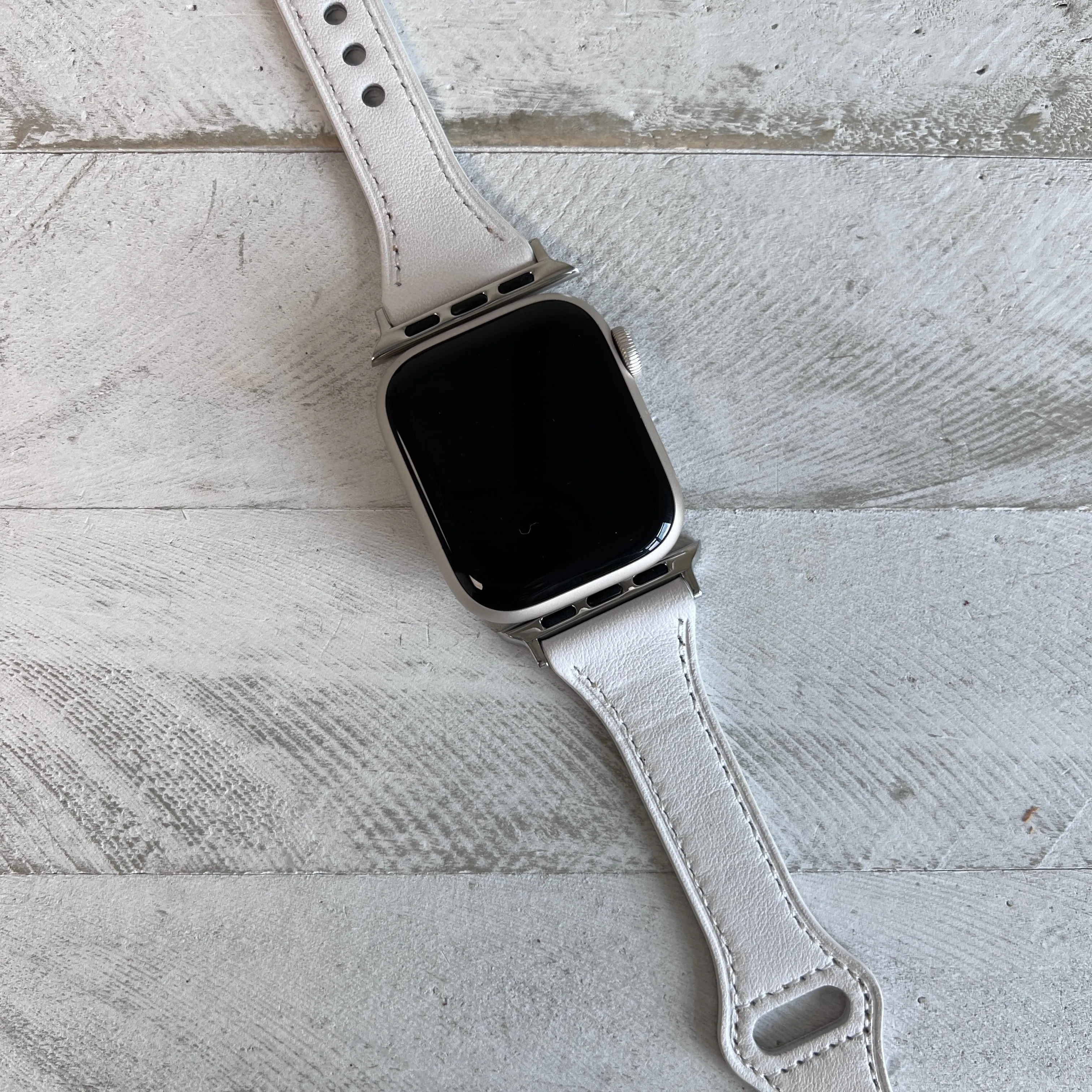 Solid Color Slim Leather Band For Apple Watch Multiple Colors Available