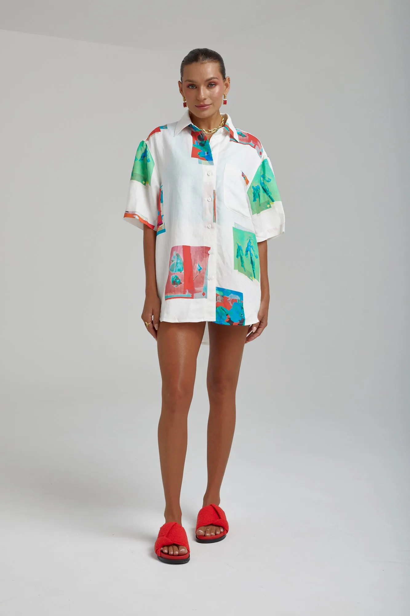 Summi Summi Big Shirt - Montage White