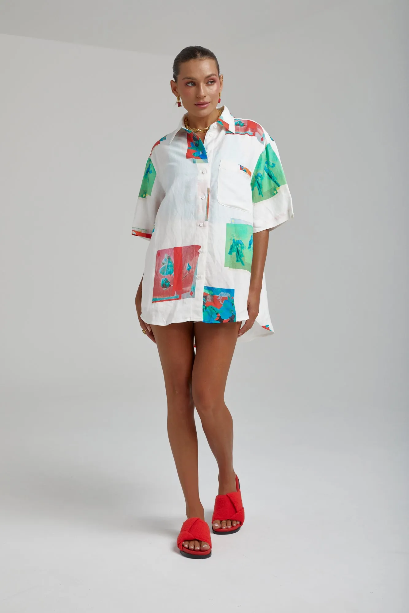 Summi Summi Big Shirt - Montage White