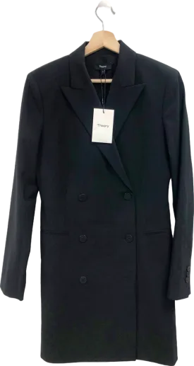 Theory Black Double-Breasted Blazer Dress UK 8