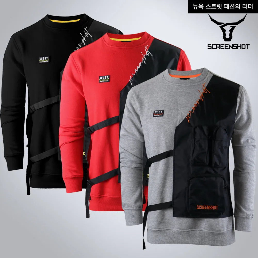 UTILITY MULTI POCKET CREW NECK FLEECE SHIRTS - F11269 (H.GREY)
