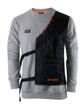 UTILITY MULTI POCKET CREW NECK FLEECE SHIRTS - F11269 (H.GREY)