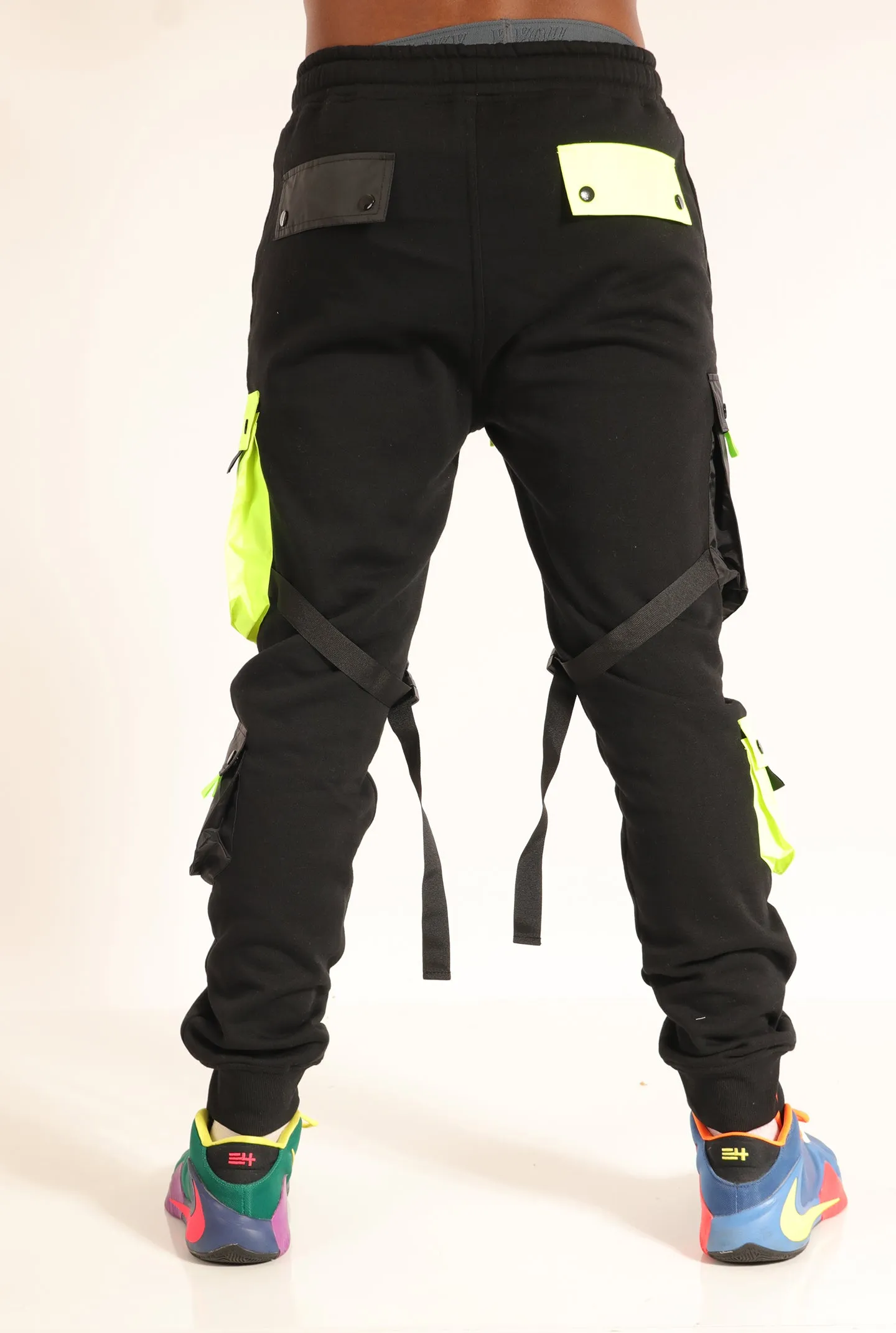 UTILITY MULTI POCKET FLEECE PANTS - P11265 (BLACK)