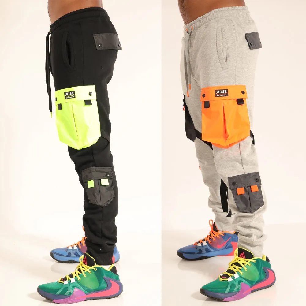 UTILITY MULTI POCKET FLEECE PANTS - P11265 (BLACK)