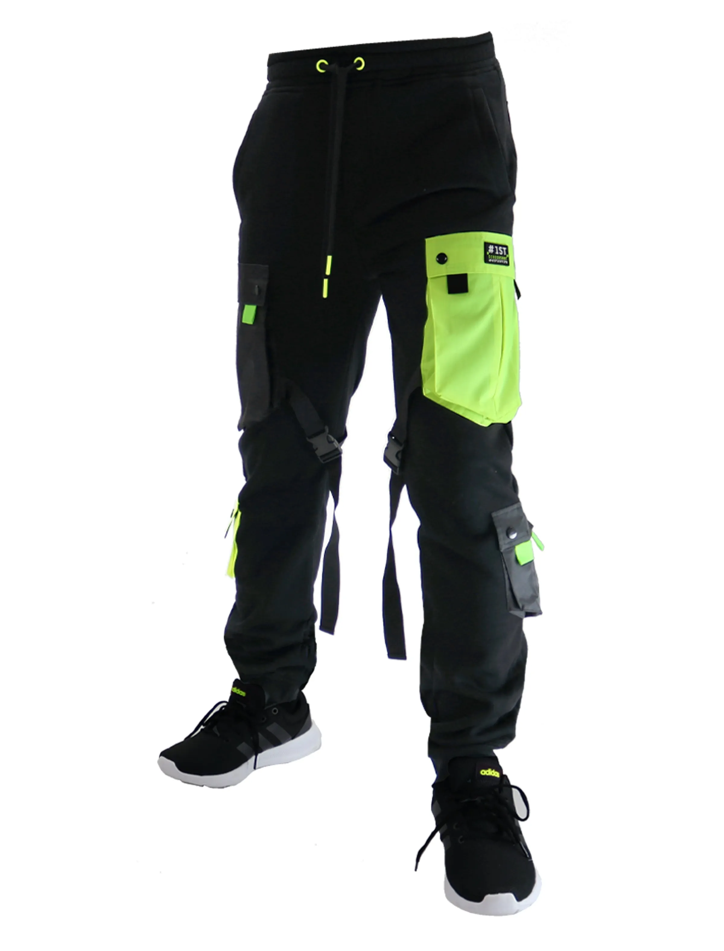 UTILITY MULTI POCKET FLEECE PANTS - P11265 (BLACK)