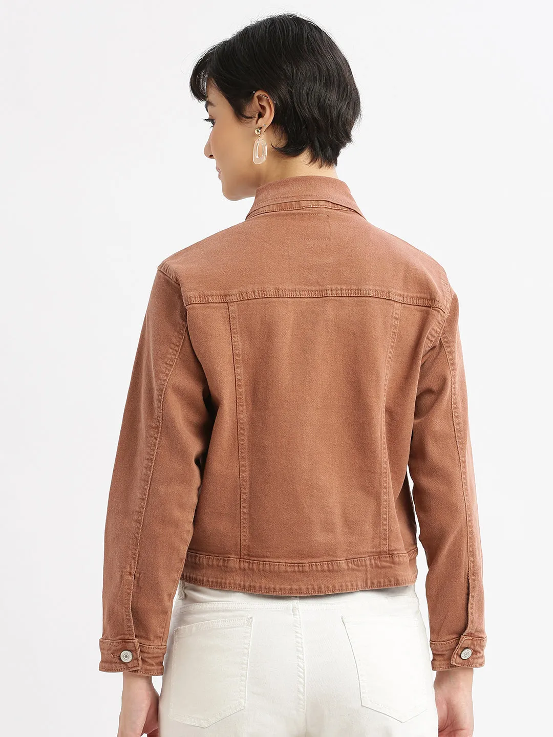 Women Brown Denim Jacket