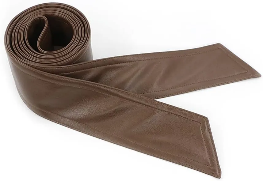 Women Soft Leather Sash Belt Down Coat Tie Waistband Leather Jacket Coat Belts