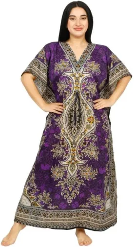 Women's Long Kaftan Dress Maxi Caftan Dress Gown Top Night Dress
