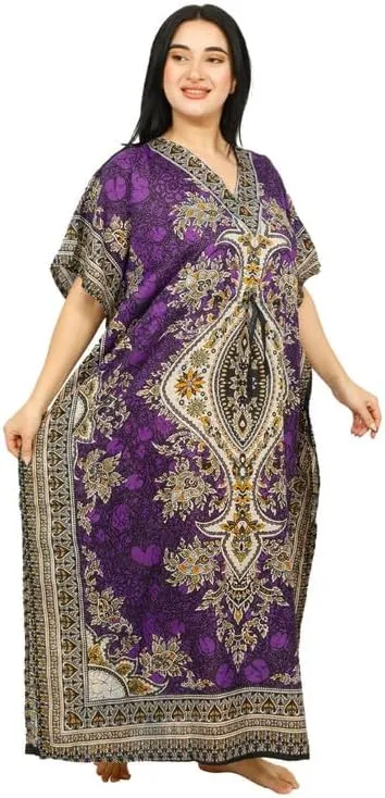 Women's Long Kaftan Dress Maxi Caftan Dress Gown Top Night Dress