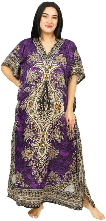 Women's Long Kaftan Dress Maxi Caftan Dress Gown Top Night Dress