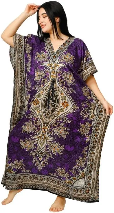 Women's Long Kaftan Dress Maxi Caftan Dress Gown Top Night Dress