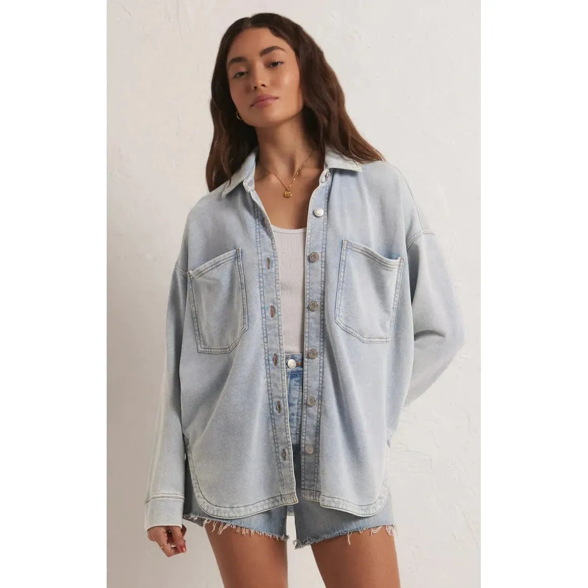 Z Supply All Day Knit Denim Jacket