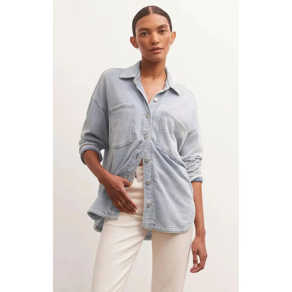 Z Supply All Day Knit Denim Jacket