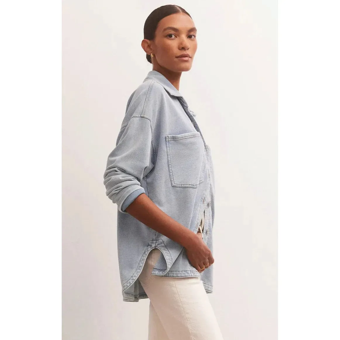 Z Supply All Day Knit Denim Jacket